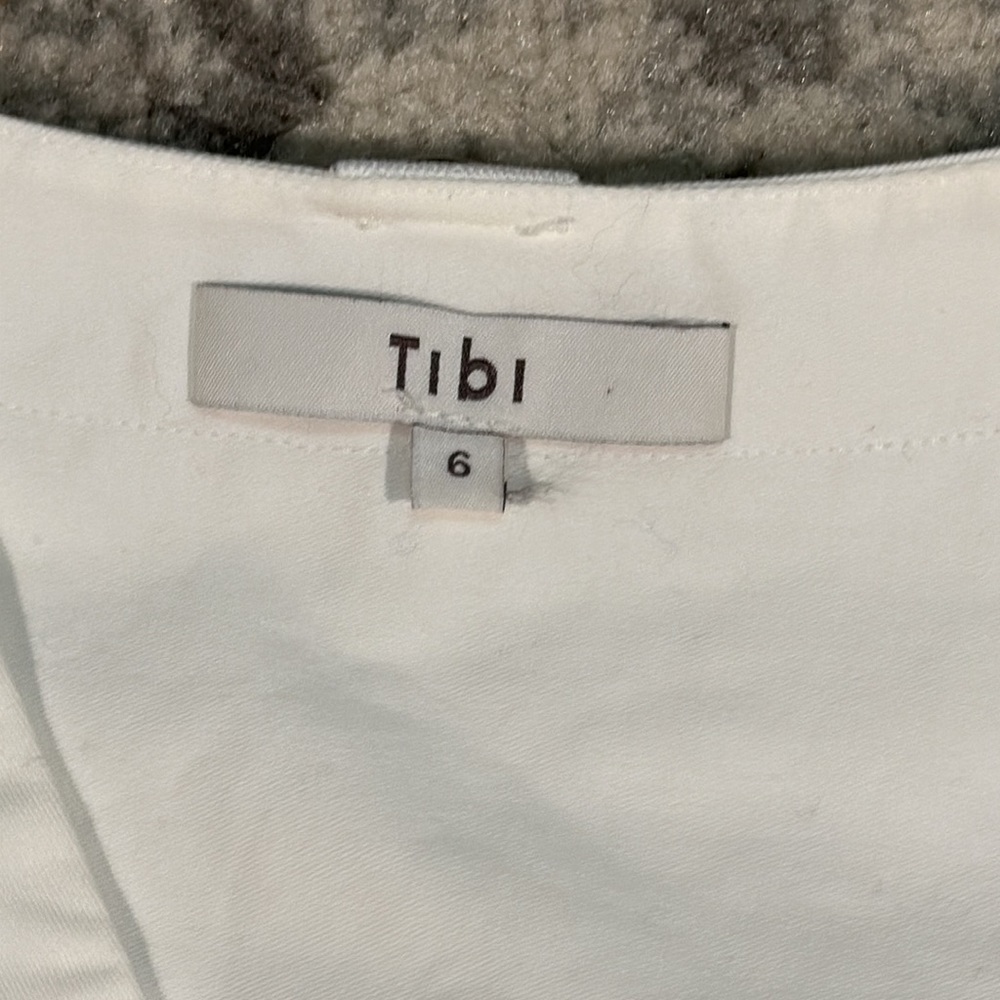 TIBI White Twill Shirt Dress EUC Size 6 - Picture 8 of 14
